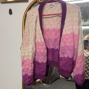 Dell Women's Sweater in Pink and Purple Tones